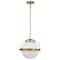 Nuvo Lakeshore 1-Light Medium Pendant Natural Brass White Opal Glass 60/7784 - alternate 7